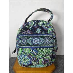 Vera Bradley Mini Backpack Blue Green Floral Quilted Cotton Bag‎